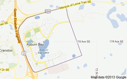 Map of Auburn Bay Map of Auburn Bay