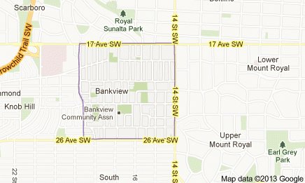 Map of Bankview Map of Bankview