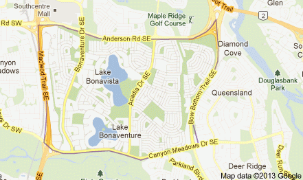 Map of Lake Bonavista Map of Lake Bonavista