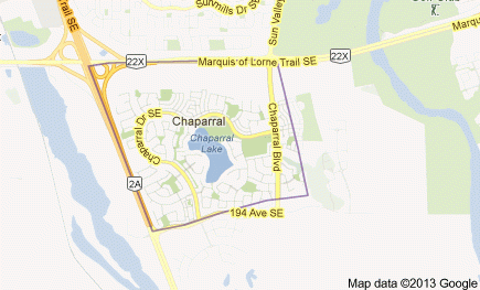 Map of Lake Chaparral Map of Lake Chaparral