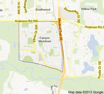 map of canyon meadows Map of Canyon Meadows