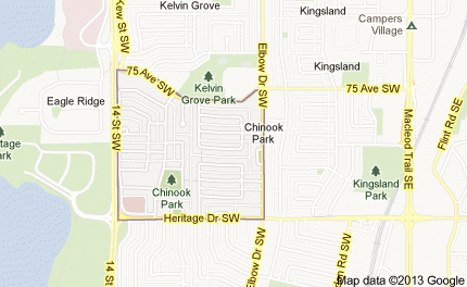 map of chinook park map of chinook park